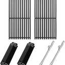 Hisencn Grill Parts for Nexgrill 2 Burner Nexgrill 720-0864 720-0864R Gas Grill Models, Porcelain Steel Heat Plate and Burner, Cast Iron Grill Grates