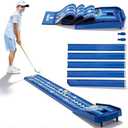 8FT Golf Putting Mat with Ball Return – Indoor Putting Training Mat for Practice, Skill-Building Putting Practice Mat for Kids, Teens & Family, Mat Only