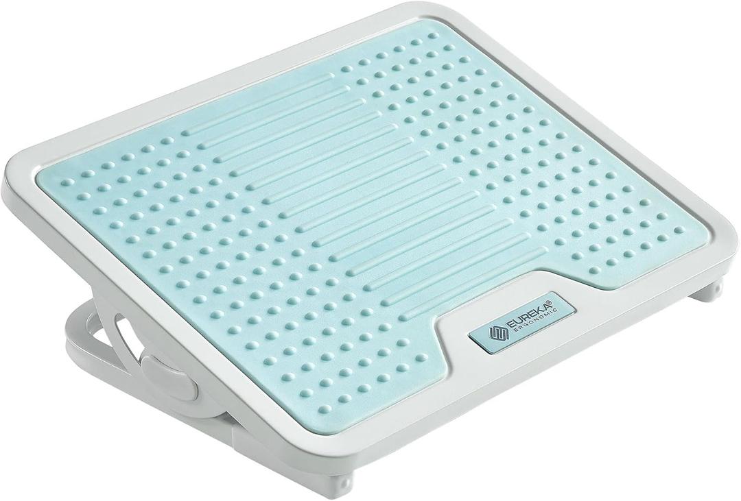 EUREKA ERGONOMIC Tilt Adjustable Footrest, Foot Rest for Under Desk at Work with Massage Surface, Office Foot Rest Under Desk with 20 Degree Tilt No Locking, Metal Frame