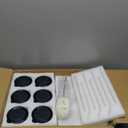 Vintage Glassware Drinking Glasses Set of 12,Blue 12oz & 15oz Hobnail Glass Cups,Embossed Water Tumbler,for Beer,Cocktail,Whiskey,Juice and Various Mixed Drinks- 1 Cleaning Brush