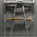 Medline Lightweight Two Button Folding Walker with 5" Wheels, Aluminum Frame Supports up to 300 lbs