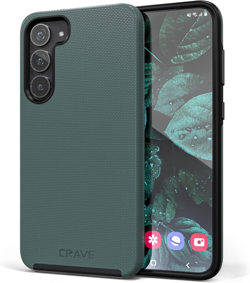 Crave for Samsung Galaxy S23 Plus Case, Shockproof Protection Dual Layer Case for Samsung Galaxy S23 Plus (6.6 inch) - Forest Green