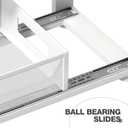 Corbyles 2 Pack 18.5IN-Depth Under Sink Organizer With Next-Gen Ball-Bearing Slides,2-Tier Pull Out Cabinet Storage,Height Adjustable Drawer Shelf for Bathroom,Kitchen,Laundry,Cabinet,Pantry-White