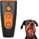Dog Bark Deterrent Devices Ultrasonic Anti-Barking with 3X Emitters, Up to 35FT Long Range Control, Rechargeable & Portable for Safe Effective Dog Training Indoor Outdoor Use, Black