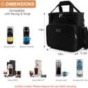 BAGLHER Coffee Maker Travel Bag Compatible with Keurig K-Mini, Keurig K-Express, Keurig K-Iced or Other Accessories, Portable Coffee Maker Case with Shoulder Strap for Travel, Black
