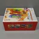 2-in-1 Rolling Ball & Car Ramp Race Track for Toddlers, Hammer Ball Drop Toy for Boys & Girls, Interactive Toys w/Sensor Lights - Montessori STEM Learning Toys - Brithday Gift for Kids 1-5+ Year Old (Blue + Red + Orange + Green)