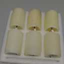 Homemory Flameless Votive Candles with Timer Remote,2" x 3" Real Wax, Realistic Black Wick Battery Operated Pillar Candles, 6 Pack for Wedding, Party and Holiday Decoration