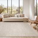 Valenrug Washable Rugs 6x9 - Stain Resistant 6x9 Area Rugs for Living Room, Non Slip Backing Gradient Printed Rugs for Bedroom, Foldable Machine Washable Area Rug(6'x9', Beige)