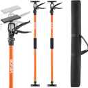 VEVOR Cabinet Jack Support Pole, 2-Pack, 45.7-114.2 Inch Steel Telescopic Quick Support Rod, Adjustable 3rd Hand System up to 154 lbs Capacity for Installing Cabinets, Lifting Drywall, Cargo Bars