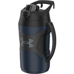 Under Armour Insulated Water Bottle with Handle & Fence Hook, Half Gallon Sports Water Jug, Leak-Resistant & BPA-Free for Baseball, Football & Gym - Academy/Black, 64oz