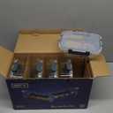 MFY 5-Pack 36 OZ Glass Storage Containers with Lids - 2 Compartment Meal Prep Set, Airtight Glass Lunch Containers, Microwave, Oven, Freezer & Dishwasher Safe, Gray 