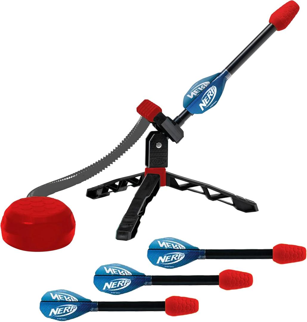 Nerf Kids Toy Rocket Launcher - Rip Rocket Jump Rockets + Launcher - Boys + Girls Toy Stomp Launcher + Missiles Set