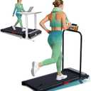 Portable Walking Pad Treadmill with Incline, 0.6-7.6MPH Mini Walking Treadmills for Home Small,3.0HP Electric Under Desk Treadmill for Exercising, Small Treadmills with Handle Bar, 350 LB Capacity