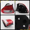 Dasbecan Rear Tail Light Assembly Left Side Break Lamp Compatible with 2009 2010 2011 Honda Civic Sedan Hybrid Replaces# 33551SNAA51 HO2818138