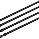 4 Pack Tension Curtain Rod 15.7-28 Inch, Small Short Adjustable Extendable Spring Loaded Rods for Windows Cabinet Blinds Closet Bedroom Kitchen Bathroom Door No Drilling, Black