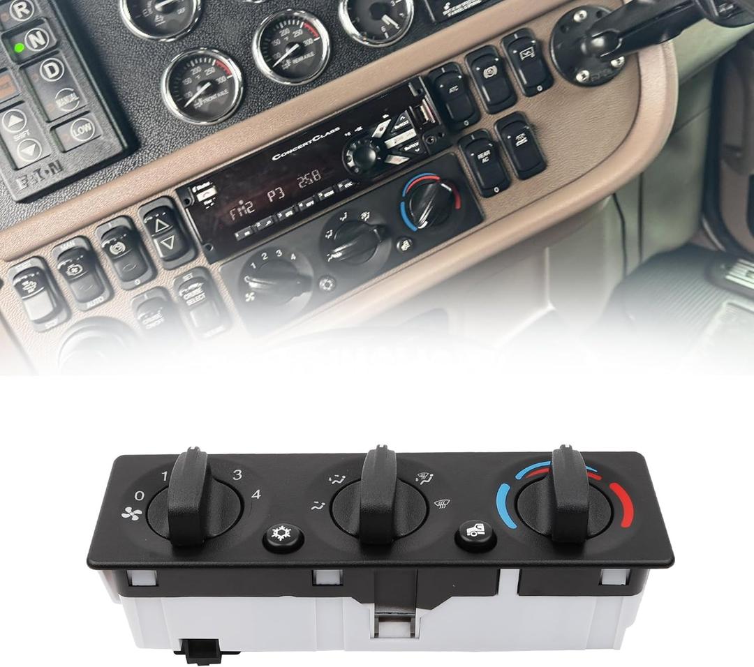 Dasbecan Q21-6012 Trucks AC Heater Climate Control Panel Compatible with 2008-2015 Peterbilt 384 Cab Air Conditioning Controller Switch Replace# Q216012