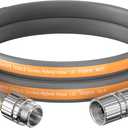 Giraffe Tools Garden Hose 5FT, 5/8" Lightweight Lay Flat Water Hose, Custom Length, Flexible, Leakproof Hybrid Hose Pipe with Male to Female Fitting (Grey and Orange)