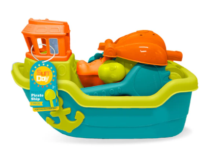 Sun Day Pirate Ship Beach Toy Set