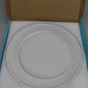 MAONAME Silver Charger Plates Set of 6, Round Dinner Chargers with Beaded, 13 Inch Plastic Plate Chargers for Wedding, Table Decor