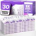 5X Cleaning Power Mop Refills for Swiffer Power Mop, 500+ Strips Multi-Surface PowerMop Refill Pads, 30 Count Disposable Powermop Wood Mops, Replacement Mopping Pad for Floor Cleaning