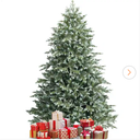 7ft Artificial Christmas Tree Spruce Hinged w/1260 Mixed PE & PVC Tips