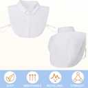 JATEBI 2pcs Fake Collar with 2pcs Scrunchies Detachable Collar (White)