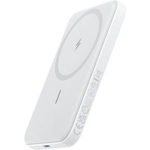 Anker 621 Magnetic Portable Charger (MagGo), 5,000mAh Wireless Power Bank with USB-C Cable, Magsafe-Compatible Battery Pack for iPhone 16/15/14/13/12 Series (White)