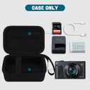 Camera Case for Canon PowerShot SX740/ SX730/ SX720/ SX620/ G7 X Mark II III Digital Camera, Camera Protective Box Hard Travel Storage Bag, Mesh Pocket fits Cable, Batteries, SD Card, Black