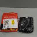 QUWIN BBQ Gloves, Oven Gloves 1472℉ Extreme Heat Resistant, Grilling Gloves Silicone NonSlip Oven Mitts, Kitchen Gloves for BBQ, Grilling, Cooking, Baking1 Pair… (Black, One Size(Long Cuff))