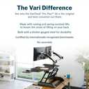 Vari Pro Plus 36 Standing Desk Converter – Spring-Loader Lift – Espresso