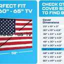 Garnetics Outdoor TV Cover 65 Inch Waterproof, TV Enclosures with Smart Shield Screen Protectors, Ideal for Outdoor Use, Moving, and Storage - US Flag