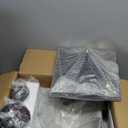 Outdoor Pendant Light, 23.6" H Large Exterior Hanging Light, 3-Light Outdoor Chandelier, Modern Black Outside Hanging Lantern Ceiling Mount with Clear Glass for Porch Patio Farmhouse