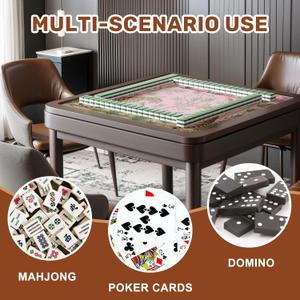 Mahjong Mat for Table Winter Mountain Landscape 31.5" x 31.5" Non-Slip Noise-Reducing Game Mat Premium Mahjong Accessories for Poker Dominoes Hosting