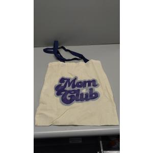 Personalized Custom Design Your Own Cotton Canvas Tote Reusable Shopping Bag "Mom Club" small