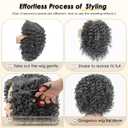 XIUFAXIRUSI XIUFAXIRUSI Short Curly Afro Wigs for Black Women Grey Kinky Curly Full Hair Wig Synthetic Natural Salt N Pepper Heat Resistant Wigs for Daily Use
