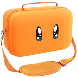 ivoler Carrying Storage All in One Case for Nintendo Switch 2 (2025),Portable Travel All Protective Hard Messenger Bag Soft Lining 20 Games for Switch 2 Console Pro Controller Accessories Orange