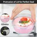 EUSOAR Disposable Ramekins, 100pcs 9oz Pink Muffin Tins Aluminum Foil Pans with Lids, Cupcake Containers Creme Brulee Cups Reusable Mini Pie Pan Bread Pudding Holders for Wedding Birthday Theme Party