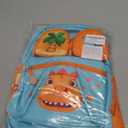 Blue Dinosaur Toddler Backpack, 12-inch, for boys and girls aged 2-5. Features detachable 3D pouch, toys and safety leash,kindergarten and preschool, Perfect Christmas or birthday gifts