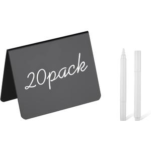 20 Pack 4"x3"Mini Chalkboard Signs for Chalk Sign for Food - Party - Buffet - Table Sign Chalkboard - Wedding - Bakery - Small Chalkboard Sign - Mini Chalkboard Signs for Food