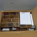 Creso hom Mail Sorter, File Organizer Desktop, Wood Desk Organizer with 3 Adjustable Shelves, Mail Holder for Office, Home, Letter Sorter File Holders for Envelopes, Supplies Magazines, Rustic Brown