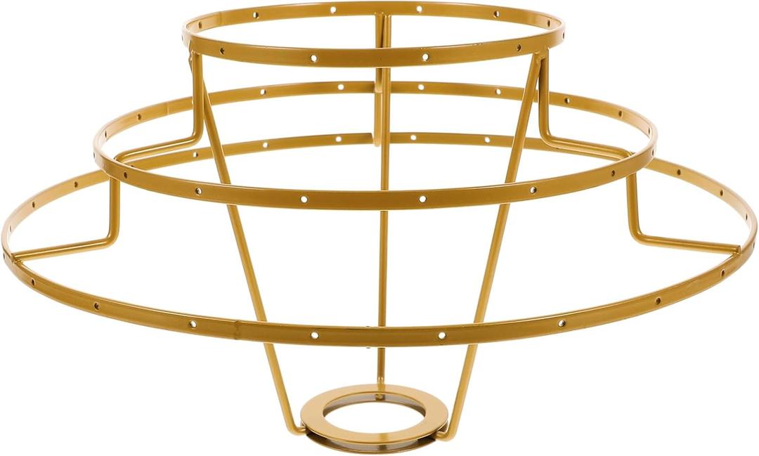 OSALADI DIY Chandelier Frame Lamp Shade Wire Frame 10.9 Inch Iron Light Fixture Replacement for Ceiling Pendant Lamps and Table Lamps
