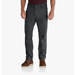 Carhartt Men's Rugged Flex Loose Fit Canvas Double-Front Utility Work Pant, Color: Black, Size: 33x32