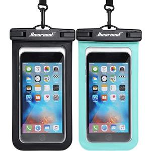 Hiearcool Waterproof Phone Pouch, IPX8 Waterproof Phone Case for iPhone 17/16/15/14 Pro Max, Cell Phone Dry Bag for Beach & Cruise Essentials, Touch Screen, Lanyard Included, 2 Pack (Fits Up to 8.9”)