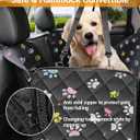Dog Car Seat Cover, 600D Heavy Durable Dogs Seat Cover for Back Seat, 100% Waterproof Scratch Proof Nonslip Dog Hammock for Car with Side Flap, Pet Seat Covers with SeatBelt for Cars Sedan SUV Trucks
