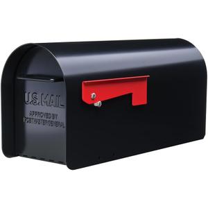 Architectural MAILBOXES Ironside Large Capacity Galvanized Steel black, Post-Mount Mailbox, MB801BAM, Metal, Black