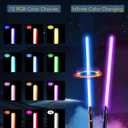 ANASABER Light Saber, Dueling Lightsaber 2 Pack, 12Color RGB Lightsabers with Metal Hilt, 4 Sound Fonts, FX Double-bladed Light Sabers for Kids Adults Birthday Xmas Gift, Halloween Cosplay, Black S8