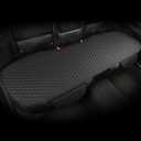 West Llama Pu Leather Car Seat Bottom Covers Protectors Include 1 Rear Bench Seat Cover Universal Fit 90% Vehicles,Black