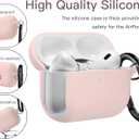 2 x Brujula Case for AirPods Pro 3 Case Silicone Protective Cover Compatible with AirPods Pro 3rd Generation 2025(Pink, AirPods Pro 3)