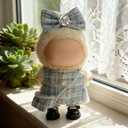 4 x Clothes for LABUBU 17cm Doll (NO Doll)NO Shoes, Outfit for LABUBU, Dress + Hairpin + Mini Bag Set for LABUBU Dress Up, Fashion and Premium Dolls Accessories for LABUBU (Style I)