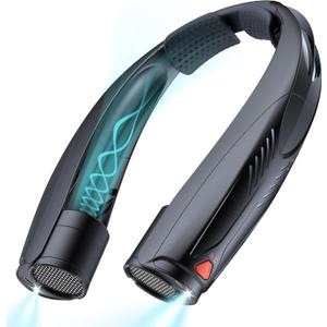 Portable Neck Fan, 6000mAh Rechargeable Personal Fan with 6 Speeds, Up to 20 Hours Runtime, 360 Cooling Wearable Fan with LED Light, Hands-Free Fan for Travel Camping Outdoor